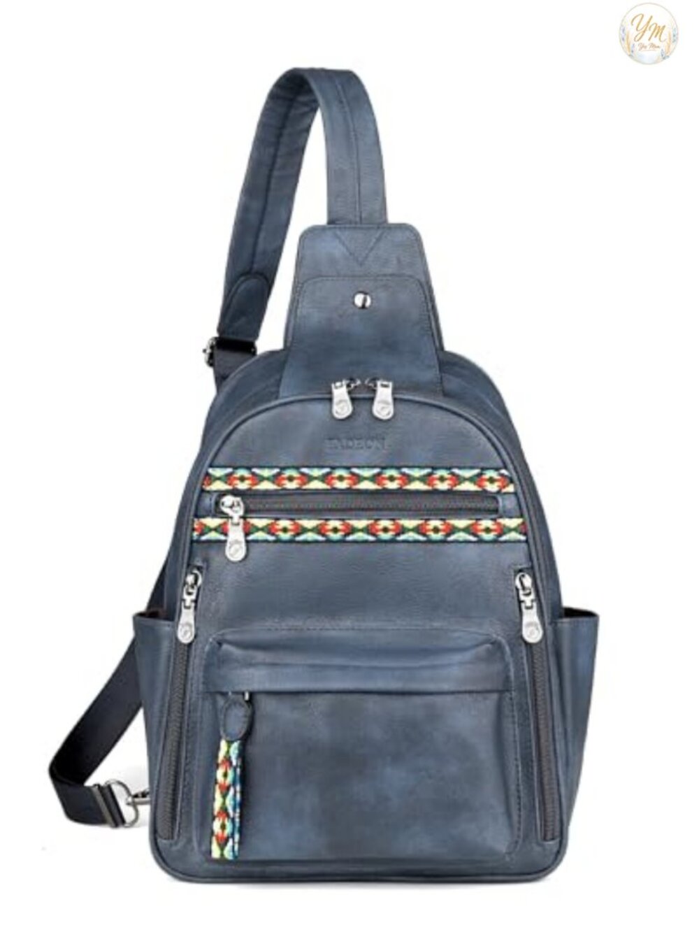Large Sling Bag Crossbody Purse PU Leather 10L RFID Anti Theft Travel